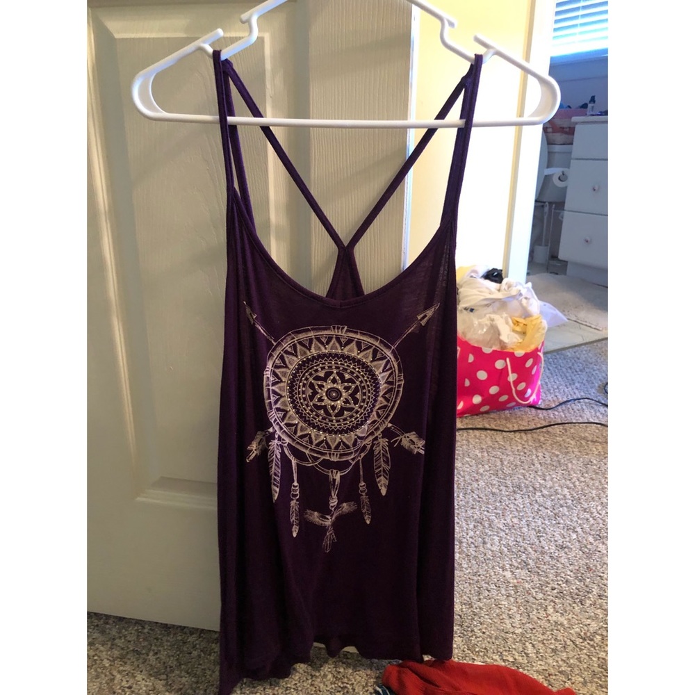 Purple strap tank